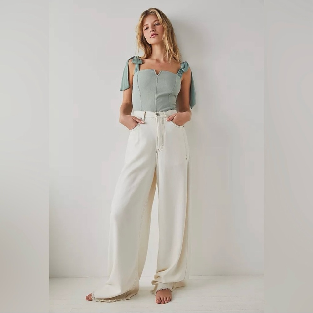 Free People Lola Bodysuit - Sage Green Medium
